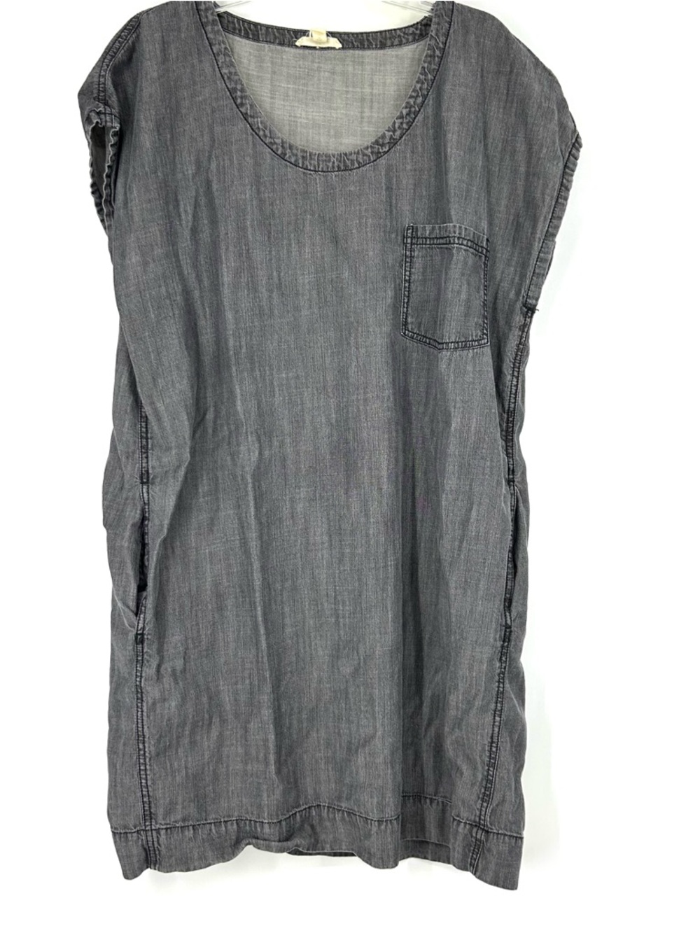 Eileen Fisher Chambray Shift Dress Grey